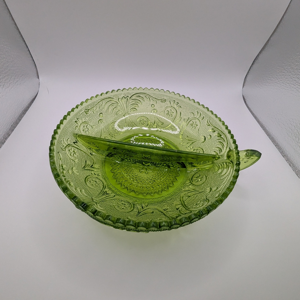 Indiana Glass- Duncan Miller "LIME" Sandwich Divider (Montgomery Ward)